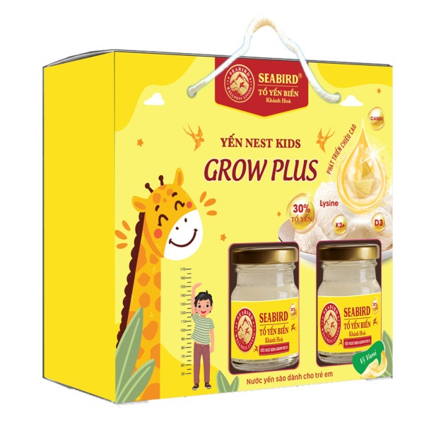 NEST KIDS Grow Plus 30% Yến Chưng Vị VANI, Lốc 6 Hũ