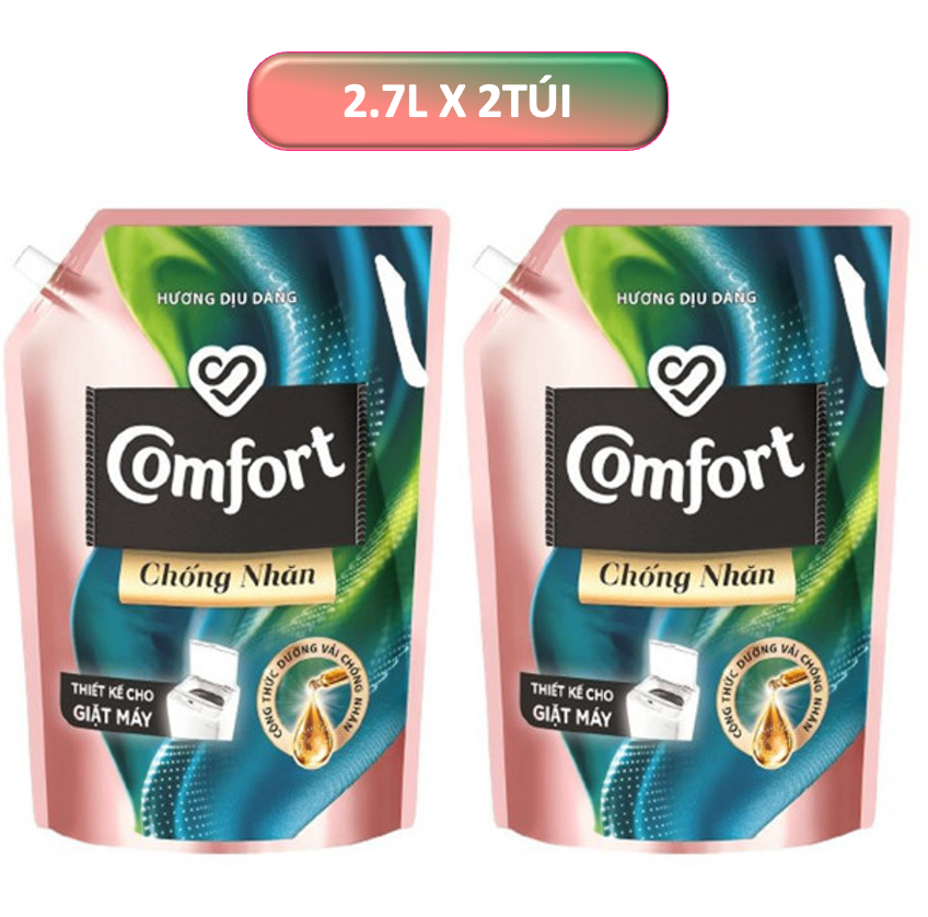 2Túi COMFORT Xả vải Dịu dàng 2.7lít