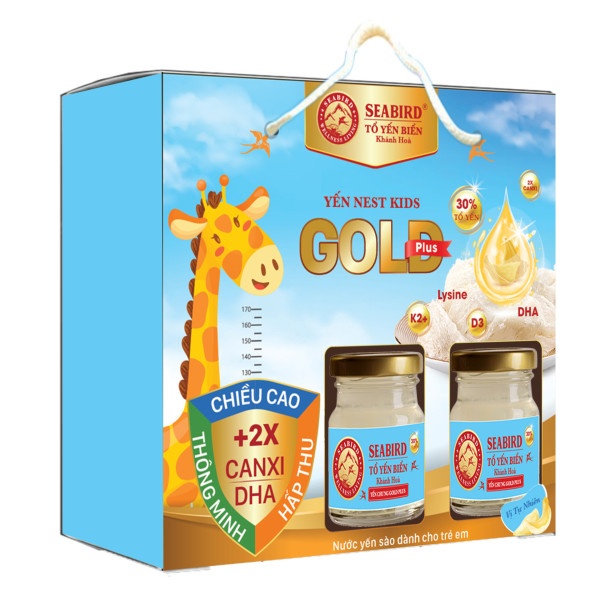 NEST KIDS Gold Plus 30% Yến Chưng Vị TỰ NHIÊN, Lốc 6 Hũ