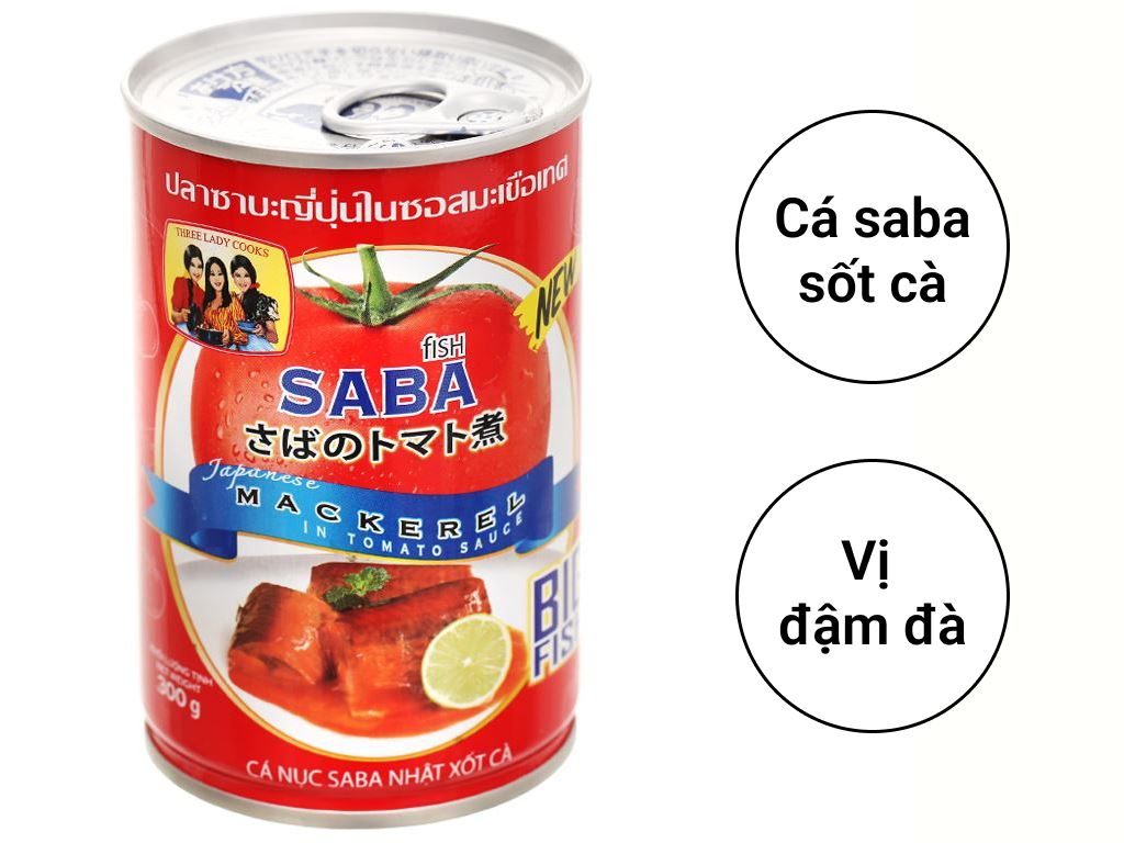 Cá saba Nhật xốt cà 3 Cô Gái hộp 300g
