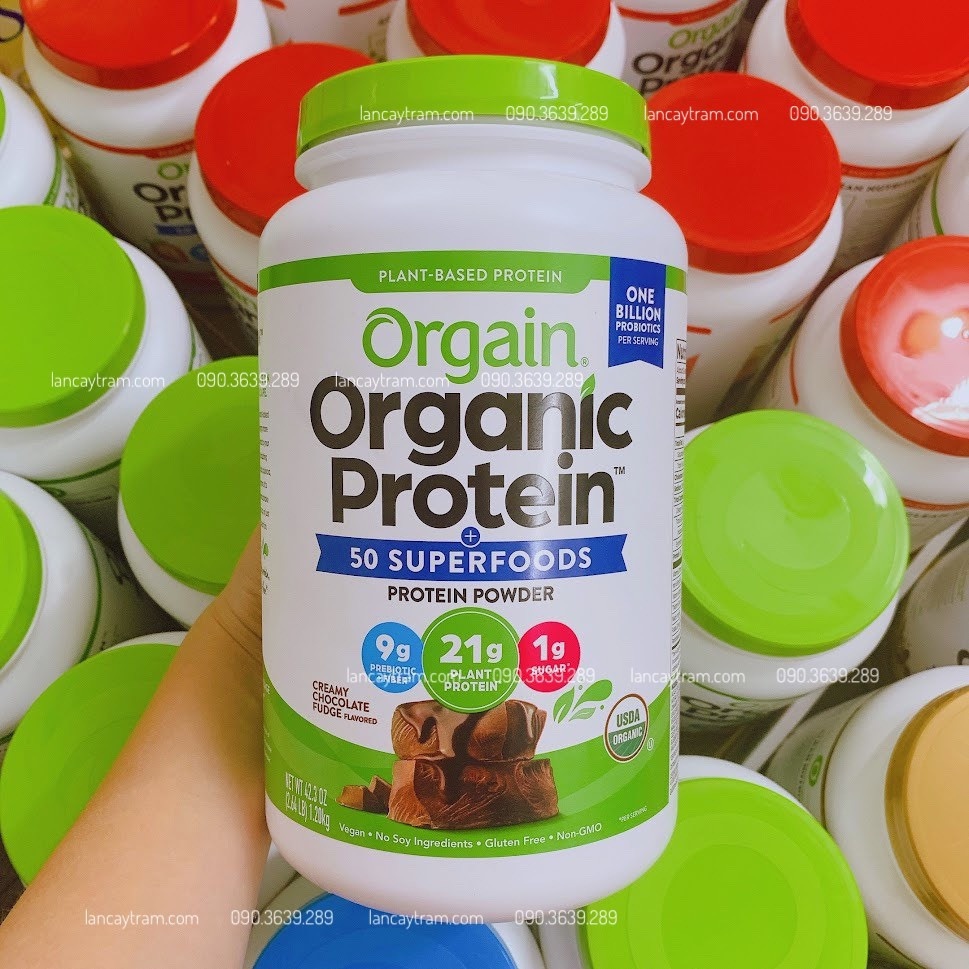 BỘT PROTEIN HỮU CƠ 50 LOẠI SIÊU THỰC DƯỠNG ORGAIN ORGANIC PROTEIN & 50 SUPERFOODS 1200 GRAM, VỊ SOCOLA