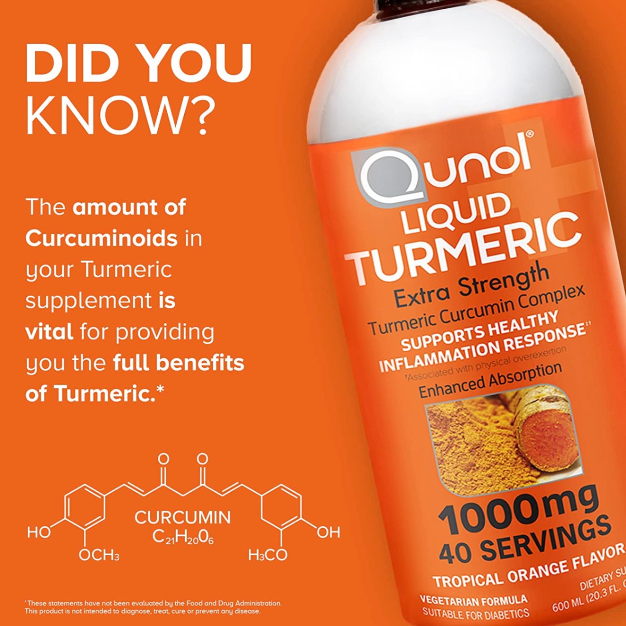 Nước Uống Tinh Chất Nghệ Qunol Liquid Turmeric, 900Ml
