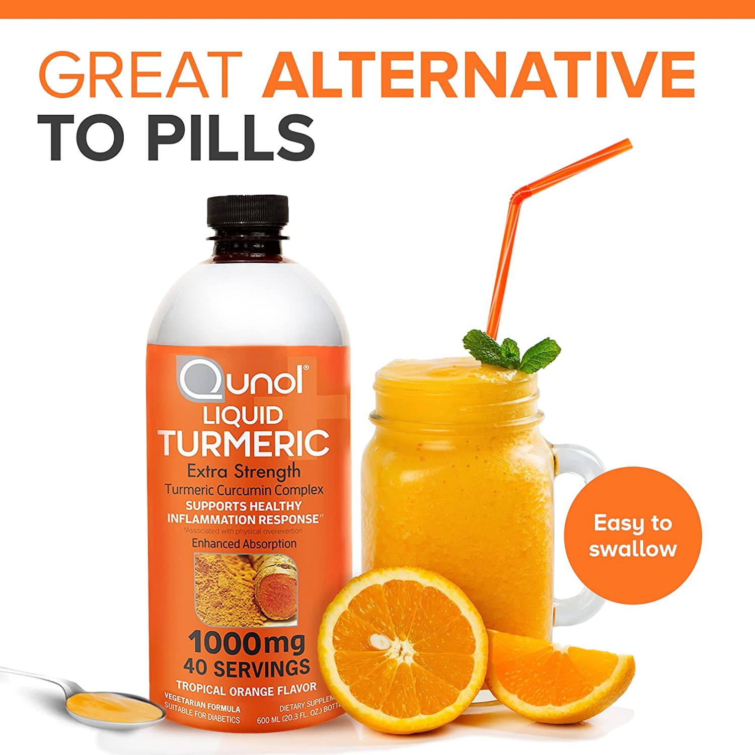 Nước Uống Tinh Chất Nghệ Qunol Liquid Turmeric, 900Ml