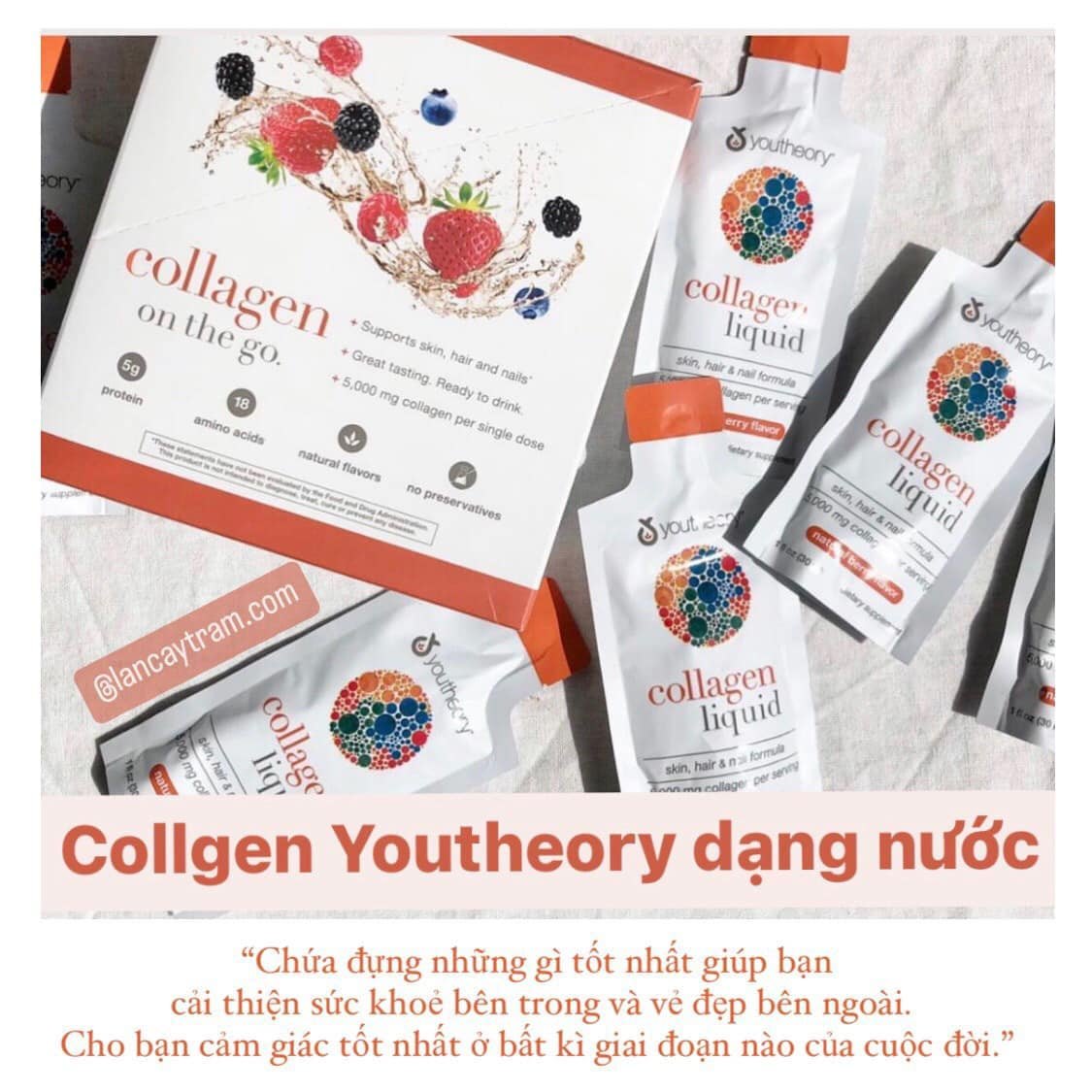 COLLAGEN DẠNG NƯỚC YOUTHEORY 5000MG 30 GÓI