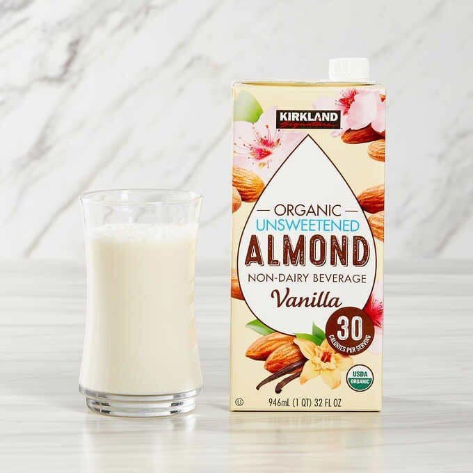 SỮA HẠNH NHÂN KHÔNG ĐƯỜNG ORGANIC KIRKLAND SIGNATURE ORGANIC UNSWEETENED ALMOND VANILLA (THÙNG 6 HỘP X 946ML)