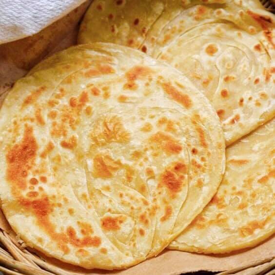 BÁNH ROTI PARATHA VỊ TRUYỀN THỐNG SPRING HOME ROTI PARATA PLAIN SINGAPORE, 5 CÁI/ 325 GRAM