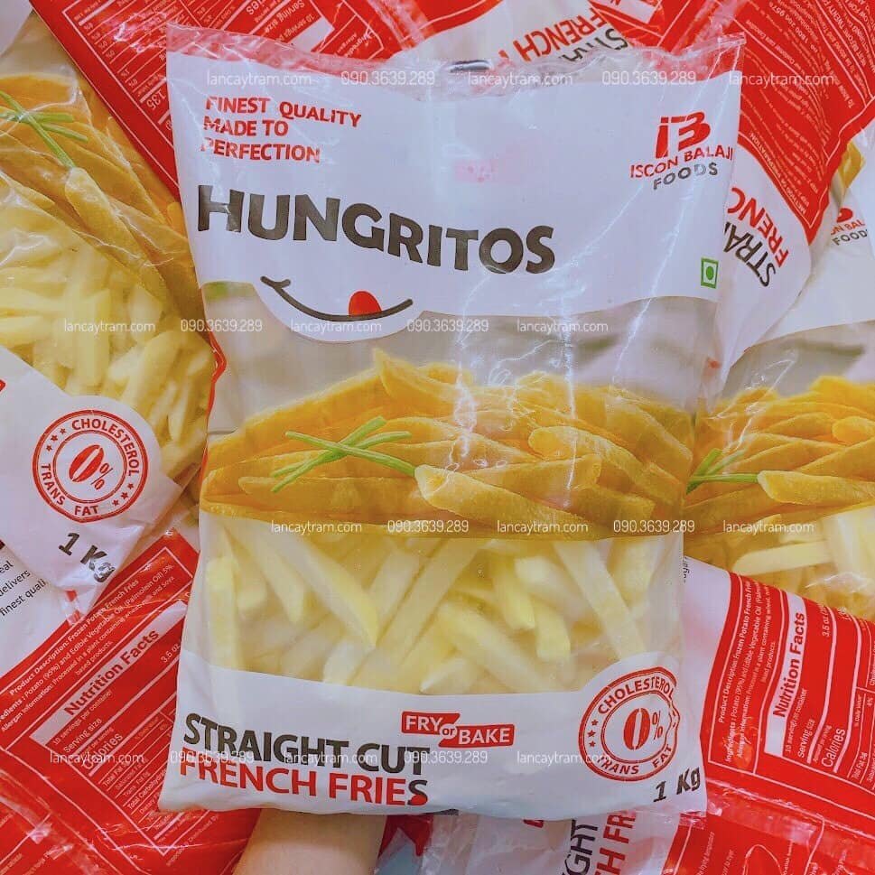 Hungritos Straight Cut French Fries 1kg - Khoai Tây Cắt Thẳng Chiên Giòn, Tiện Lợi