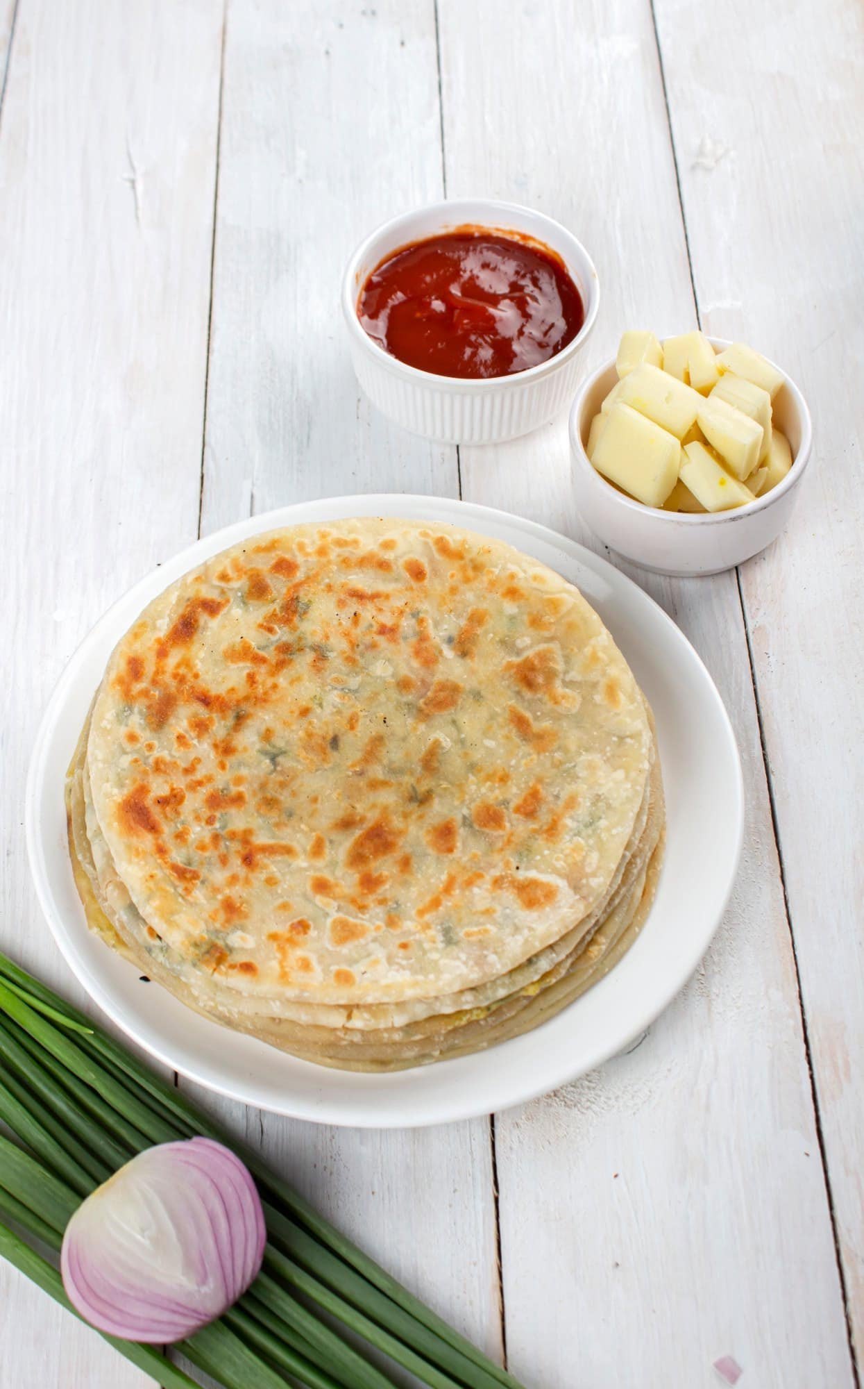 BÁNH ROTI PARATHA VỊ HÀNH SPRING HOME SINGAPORE , TÚI 5 CÁI/ 325 GRAM