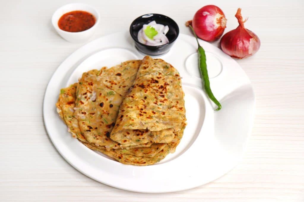 BÁNH ROTI PARATHA VỊ HÀNH SPRING HOME SINGAPORE , TÚI 5 CÁI/ 325 GRAM