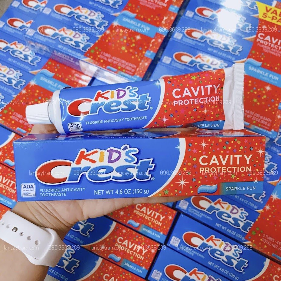 Kid's Crest Cavity Protection Toothpaste - Kem Đánh Răng Cho Bé Hương Bubble Gum, Bộ 5 Tuýp