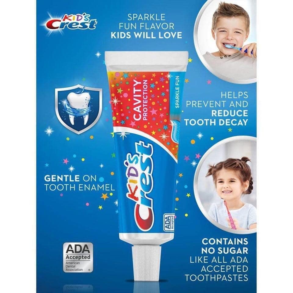 Kid's Crest Cavity Protection Toothpaste - Kem Đánh Răng Cho Bé Hương Bubble Gum, Bộ 5 Tuýp