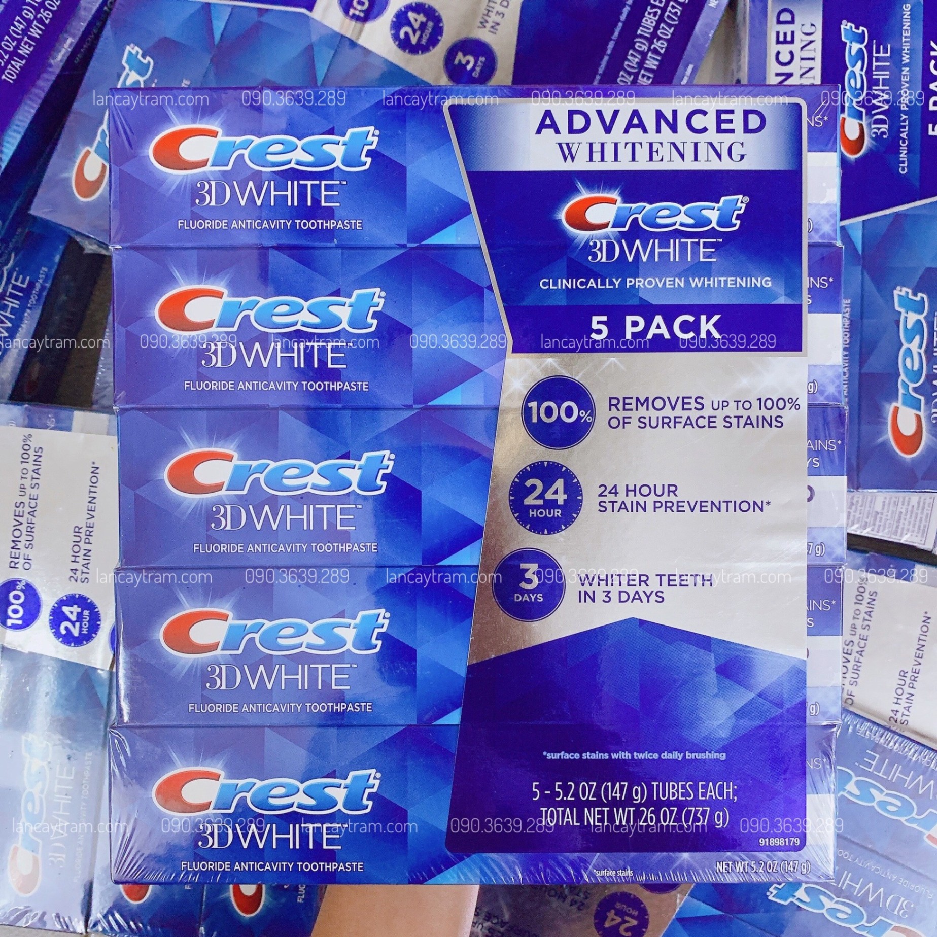 Crest 3D White Pro Advanced Whitening Toothpaste - Làm Trắng Răng Hiệu Quả