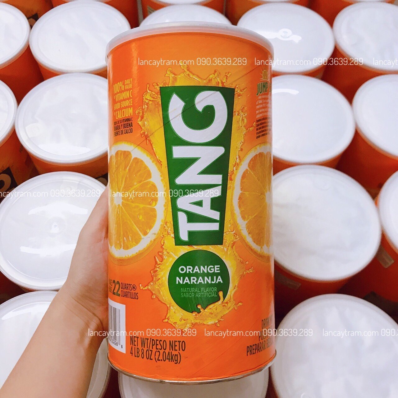 Bột pha nước cam Tang Orange Naranja 2.04kg – Hương vị cam tươi mát, bổ sung vitamin C