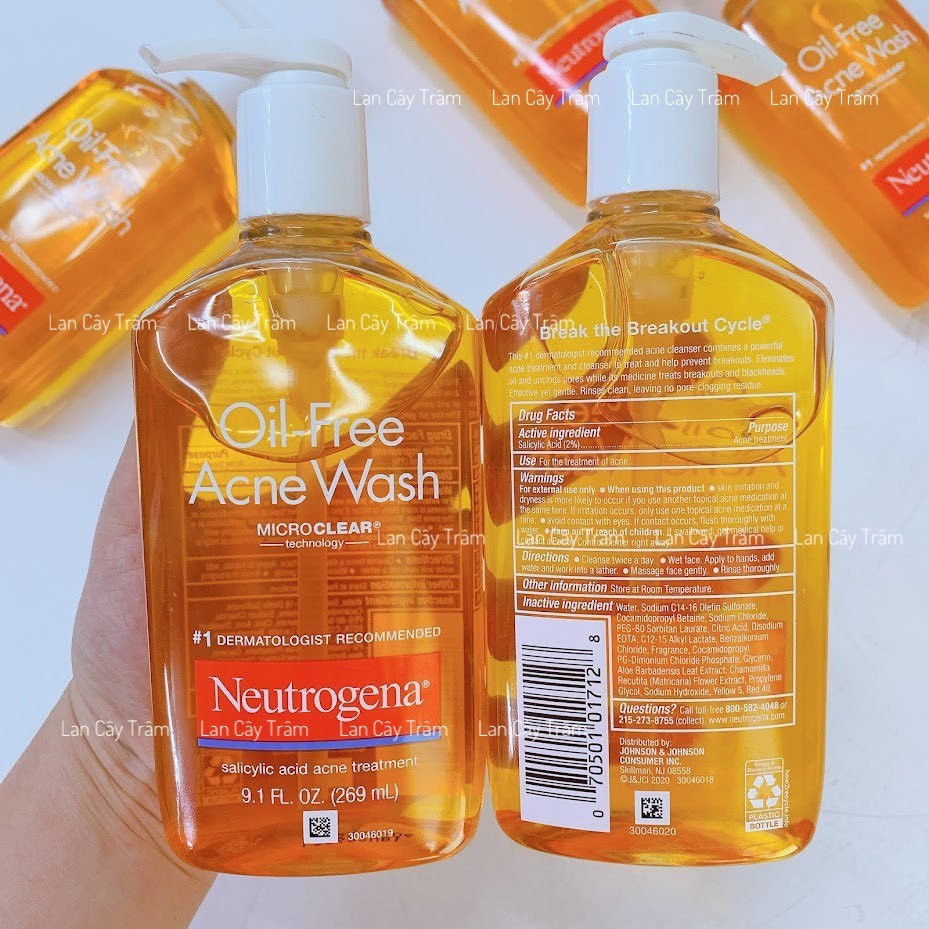 Neutrogena Oil-Free Acne Wash - Sữa Rửa Mặt Trị Mụn Không Dầu 268ml