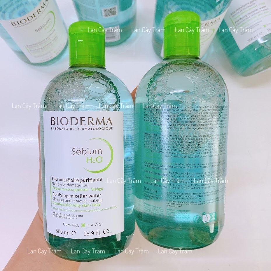 Bioderma Sébium H2O - Nước Tẩy Trang Cho Da Dầu Mụn 500ml