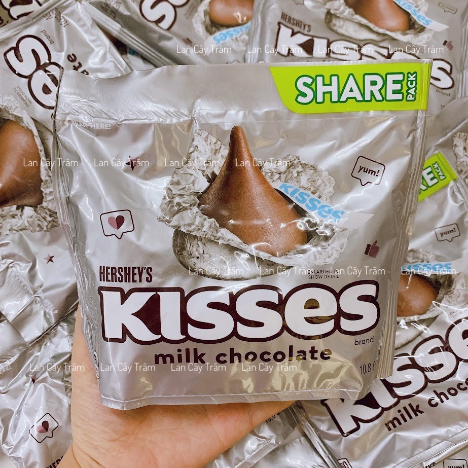 SOCOLA HERSHEY’S KISSES MILK CHOCOLATE 306G