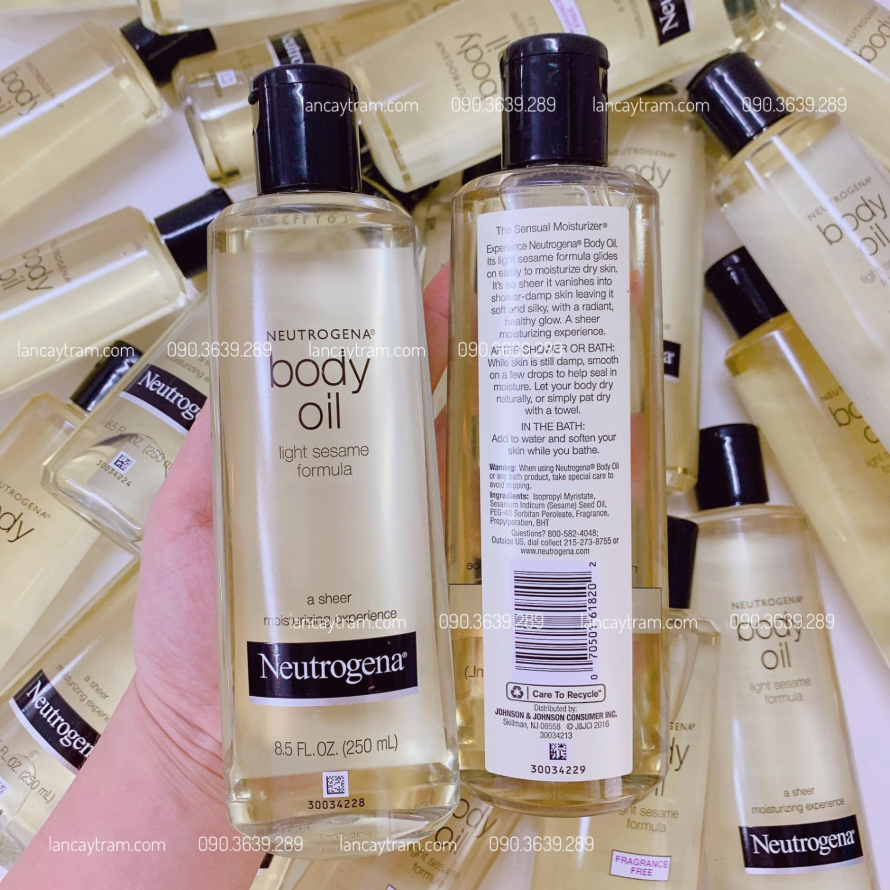 DẦU DƯỠNG THỂ NEUTROGENA MOISTURIZING BODY OIL, LIGHT SESAME FORMULA CÔNG THỨC MÈ 250ML