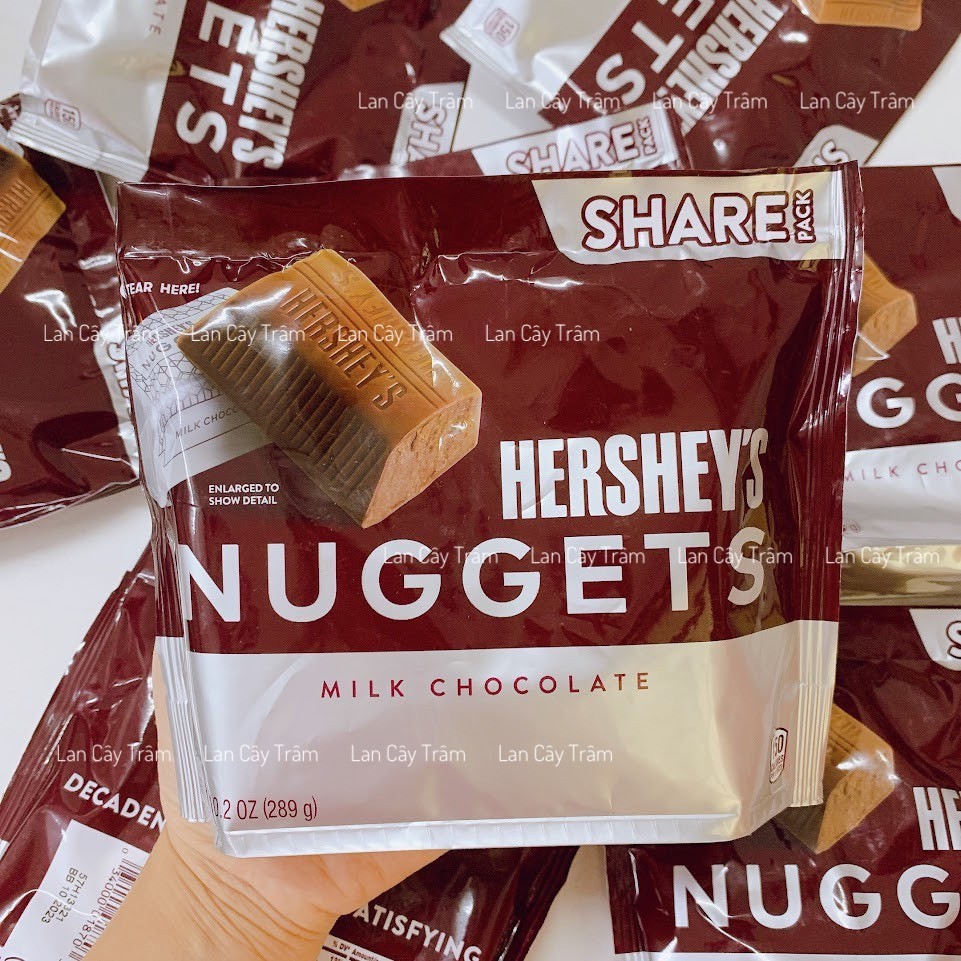 SOCOLA SỮA HERSHEY'S NUGGETS SHARE SIZE MILK CHOCOLATES 289G