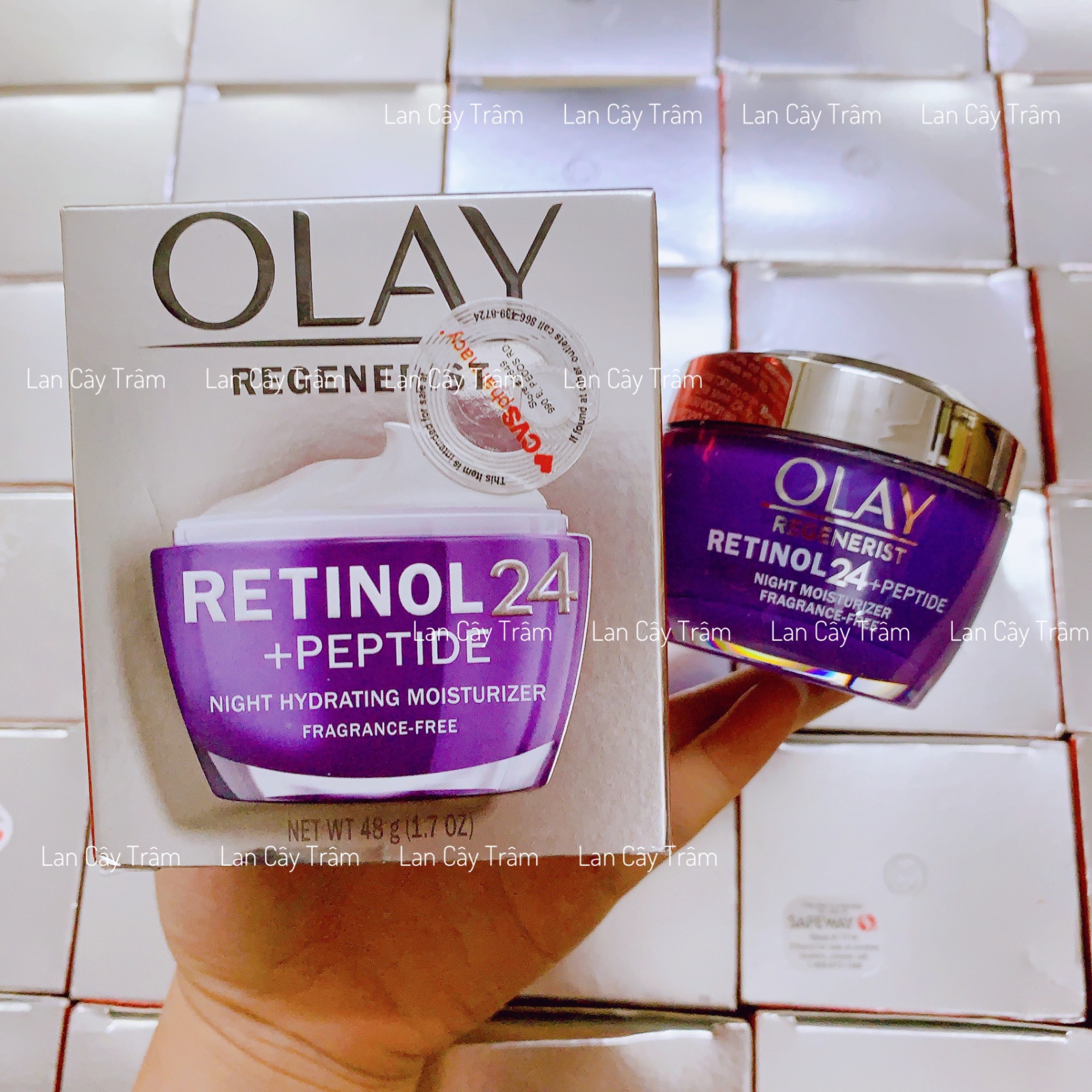 KEM DƯỠNG TRỊ NẾP NHĂN, CHỐNG LÃO HÓA OLAY REGENERIST RETINOL 24 +PEPTIDE NIGHT MOISTURIZER 48G - MẪU MỚI