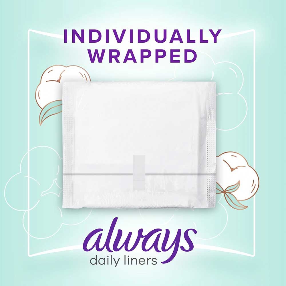 Always Daily Liners 100% Pure Cotton Top Layer Thin - Gói 200 Miếng