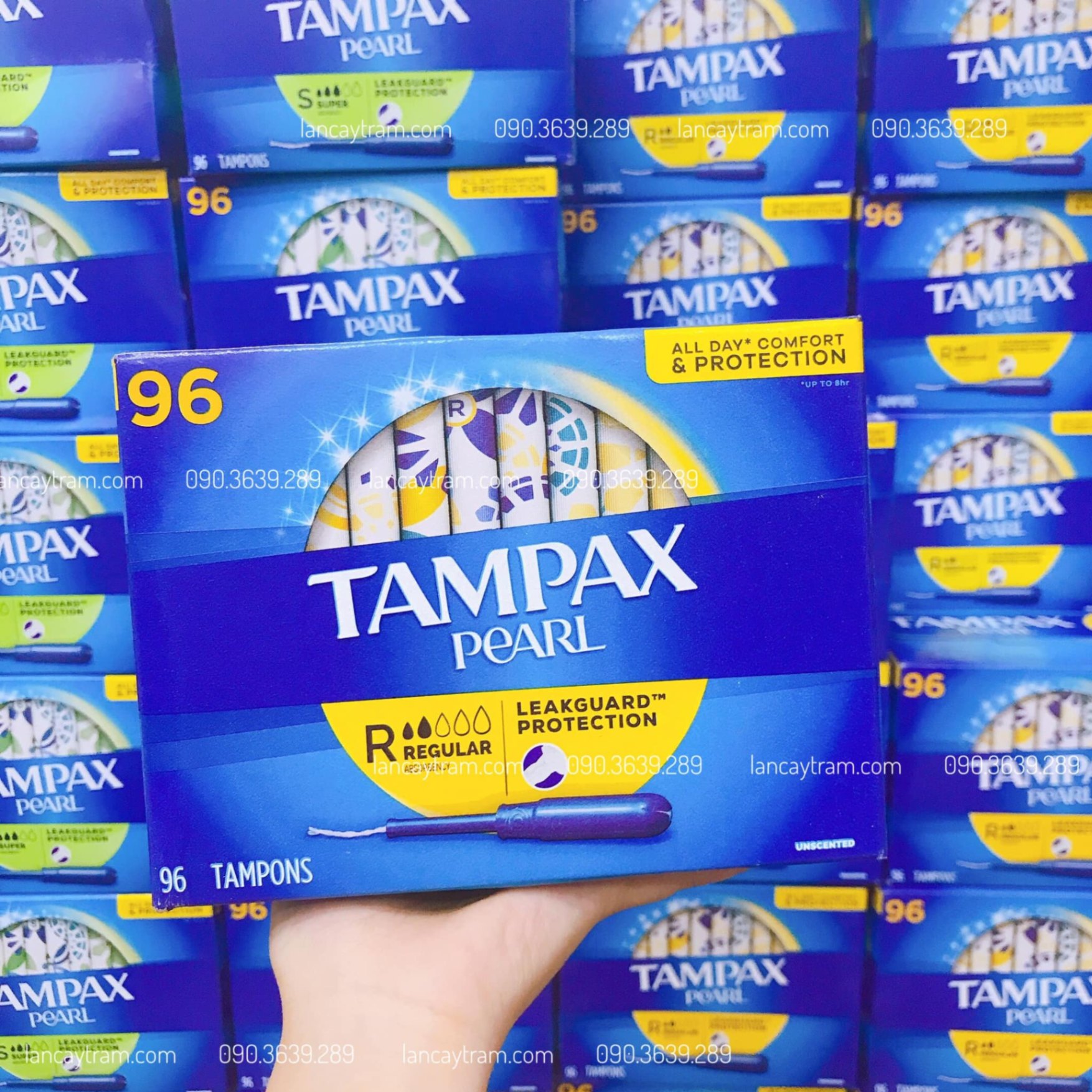 Tampax Pearl Regular Tampons - Hộp 96 Cái