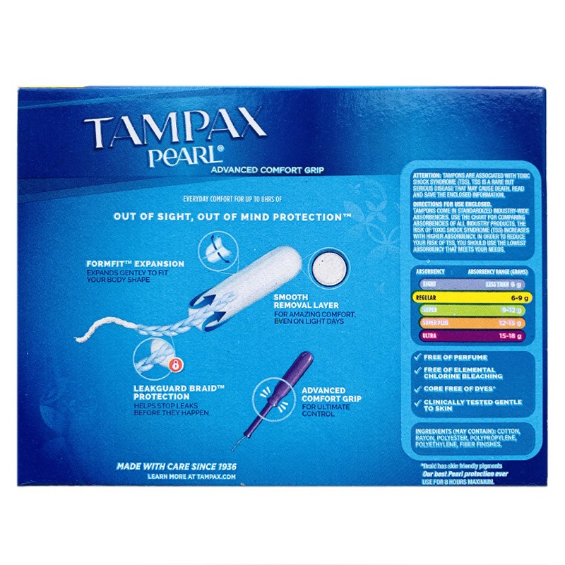 Tampax Pearl Regular Tampons - Hộp 96 Cái