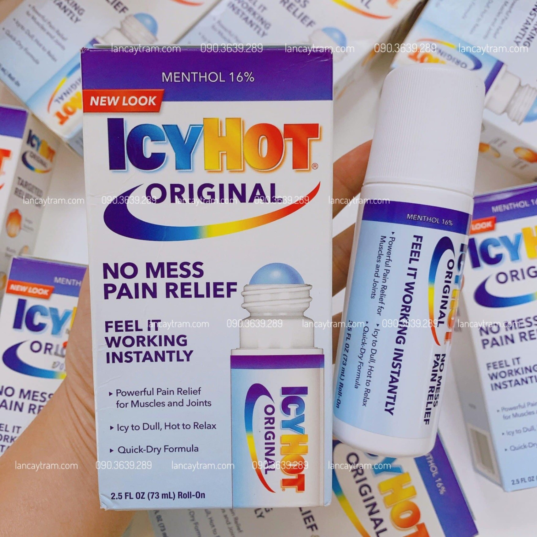 Icy Hot Original No Mess Pain Relief Roll-On - Giảm Đau Cơ Và Khớp, 73ml