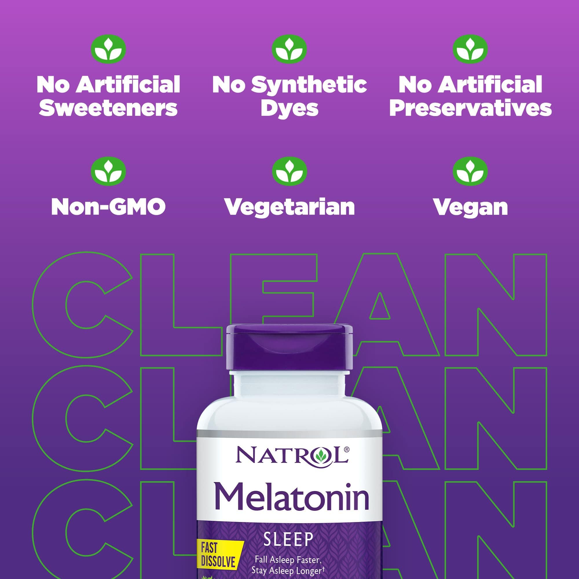 Viên Ngủ Natrol Melatonin 5mg - Hộp 250 Viên, Tan Nhanh, Hương Dâu