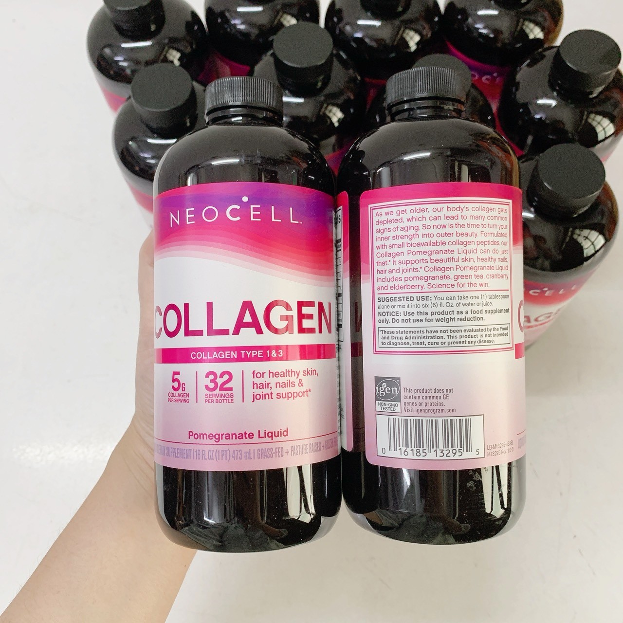 COLLAGEN LỰU NƯỚC NEOCELL COLLAGEN C+ POMEGRANATE LIQUID, 473ML - MẪU MỚI CHAI NHỰA