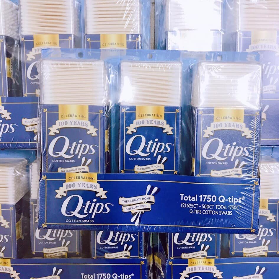 TĂM BÔNG COTTON Q-TIPS COTTON SWABS, 1750 CÂY (BAO BÌ KỈ NIỆM 100 NĂM)