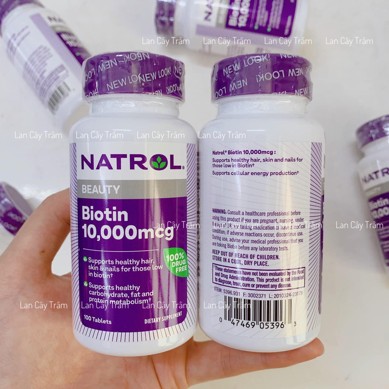 VIÊN UỐNG HỖ TRỢ MỌC TÓC VÀ CHỐNG RỤNG TÓC NATROL BIOTIN BEAUTY 10,000MCG 100 VIÊN - MẪU MỚI