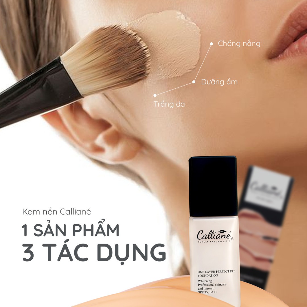 Kem nền Calliane SPF 35+, Calliane One Layer Perfect Fit Foundation, kem nền Calliane 30ml, kem nền dưỡng ẩm Calliane