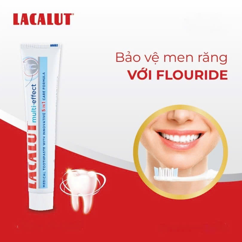 Kem đánh răng Lacalut đa tác dụng, Lacalut Multi-Effect, Kem đánh răng chăm sóc răng miệng toàn diện, Lacalut 5 in 1