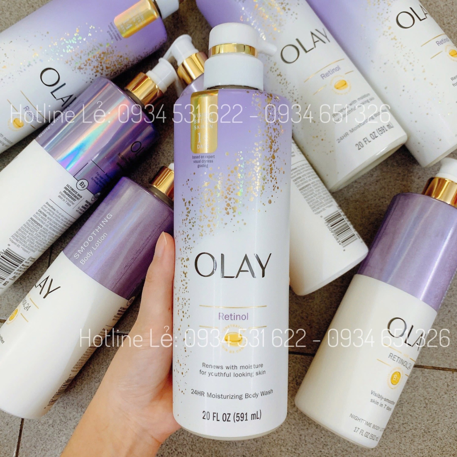 Sữa Tắm Dưỡng Ẩm Olay Retinol B3 - Giúp Sáng Da, Chống Lão Hóa