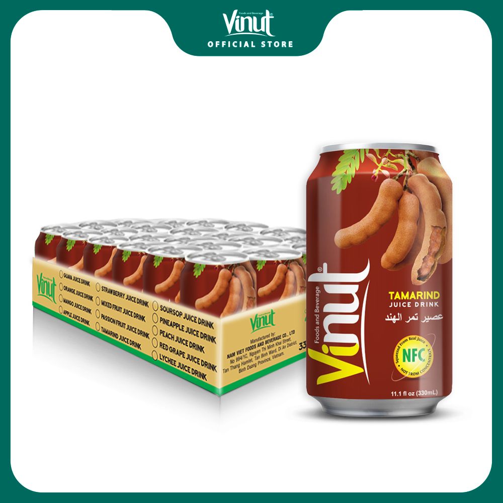 Khay 24 Lon Nước Ép Me Vinut 330ml