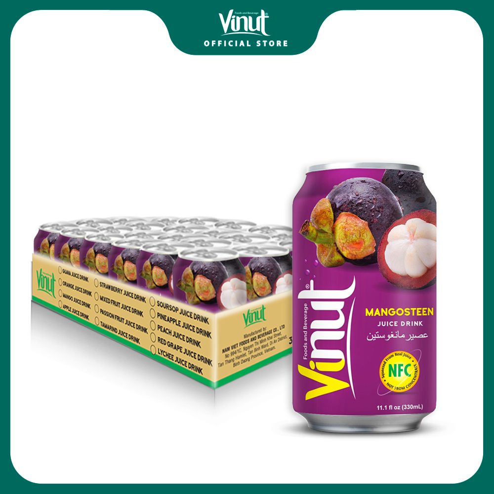 Khay 24 Lon Nước Ép Măng Cụt Vinut 330ml