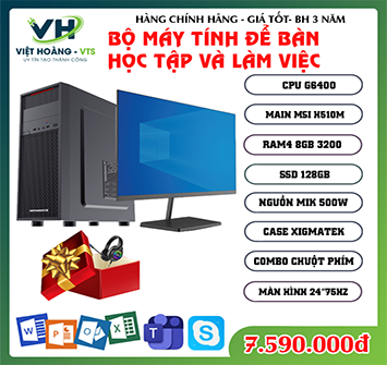 máy văn phòng kèm màn chuột phím