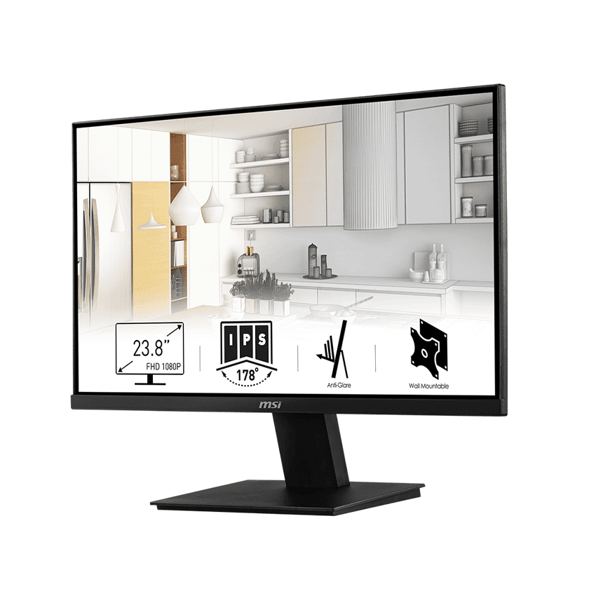 Màn hình MSI Pro MP241 (23.8 inch, FHD, IPS, 60Hz, 7ms, 220nits, HDMI+DSub) - Việt Hoàng VTS