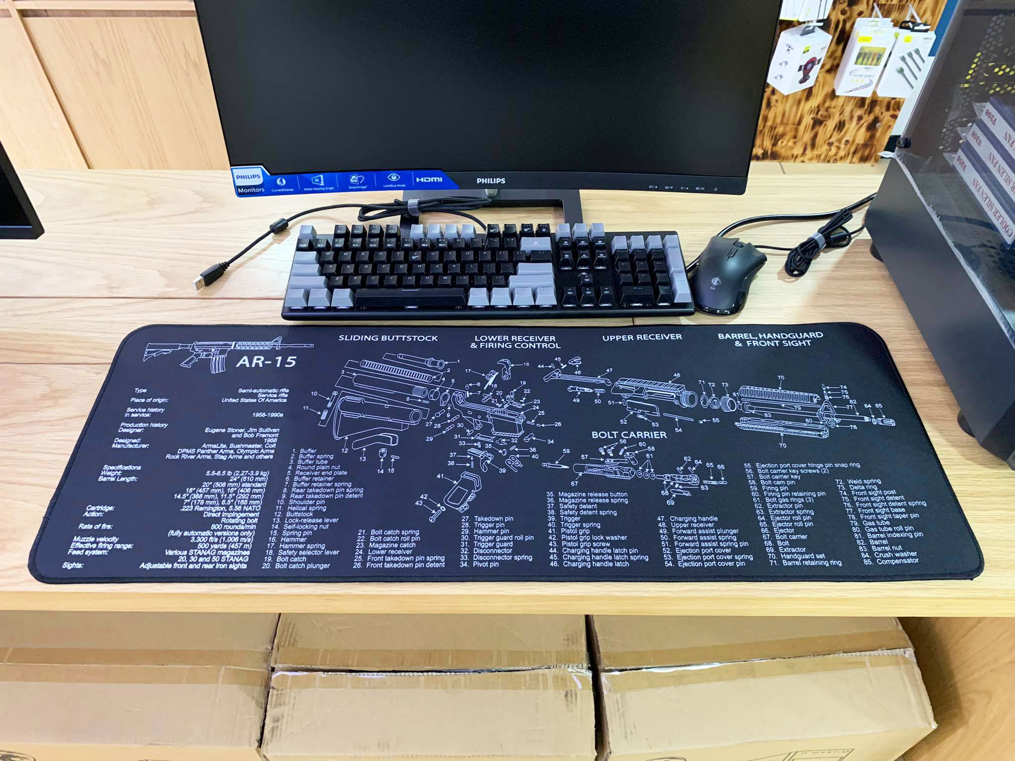 Padmouse Gaming 90x40cm( hình phím tắt)