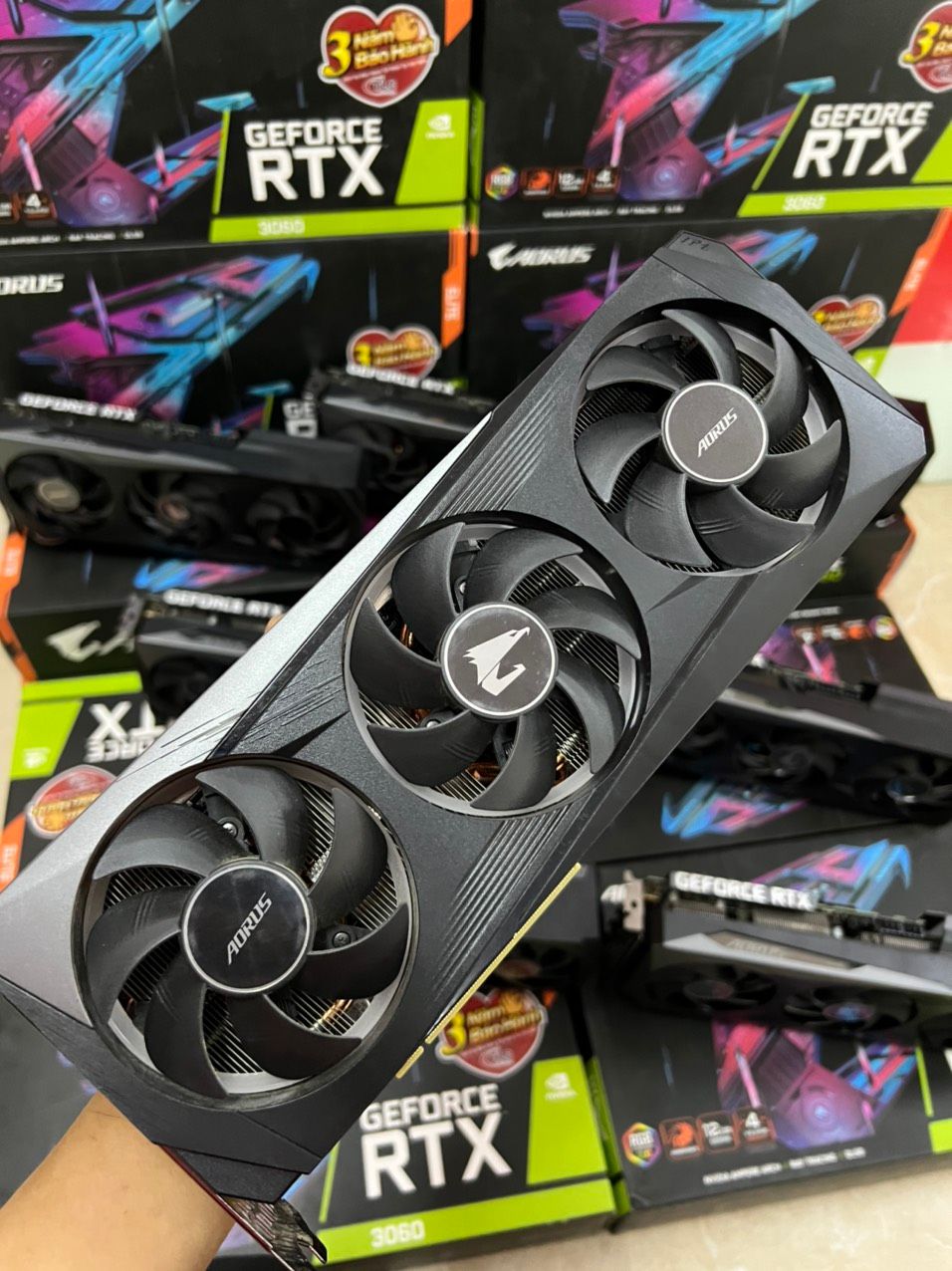 Vga Gigabyte RTX3060 Aorus Elite 3 Fan V2