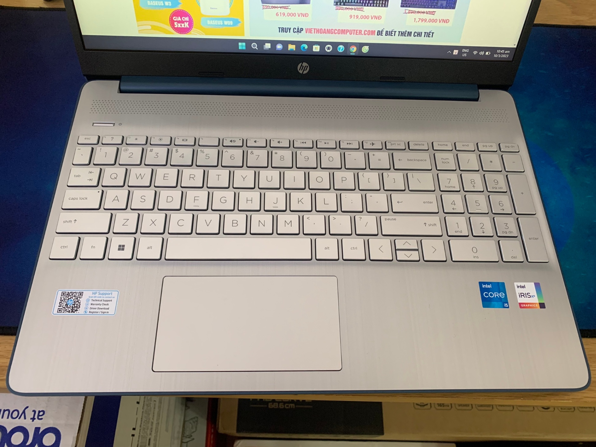 Laptop HP 15s-fq5161TU,Core i5-1235U,8 GB RAM,512GB SSD,Intel Graphics,15.6