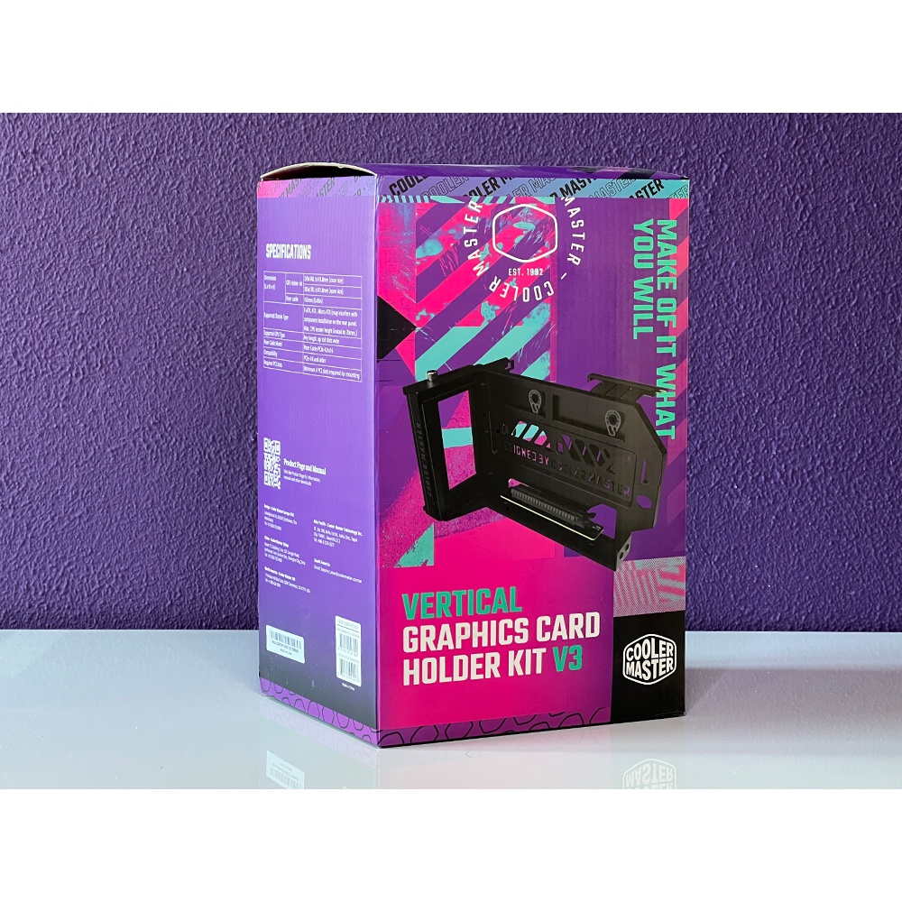 Bộ dựng Card VGA kèm Riser Cooler Master Universal Vertical GPU Holder Kit Ver 2 PCle 4.0x16