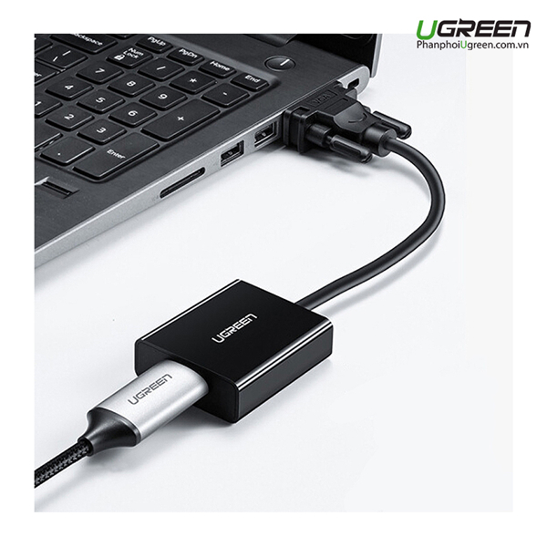 Cáp chuyển VGA to HDMI + Audio( kèm nguồn USB-C) Ugreen 30cm 50945