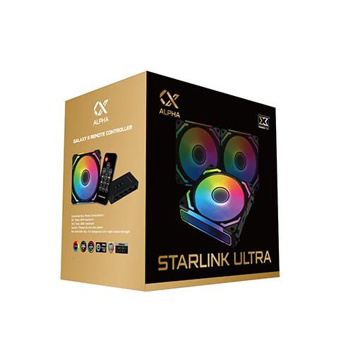 Fan case Xigmatek Starlink Ultra Black ARGB 3 Fan , Modular Design