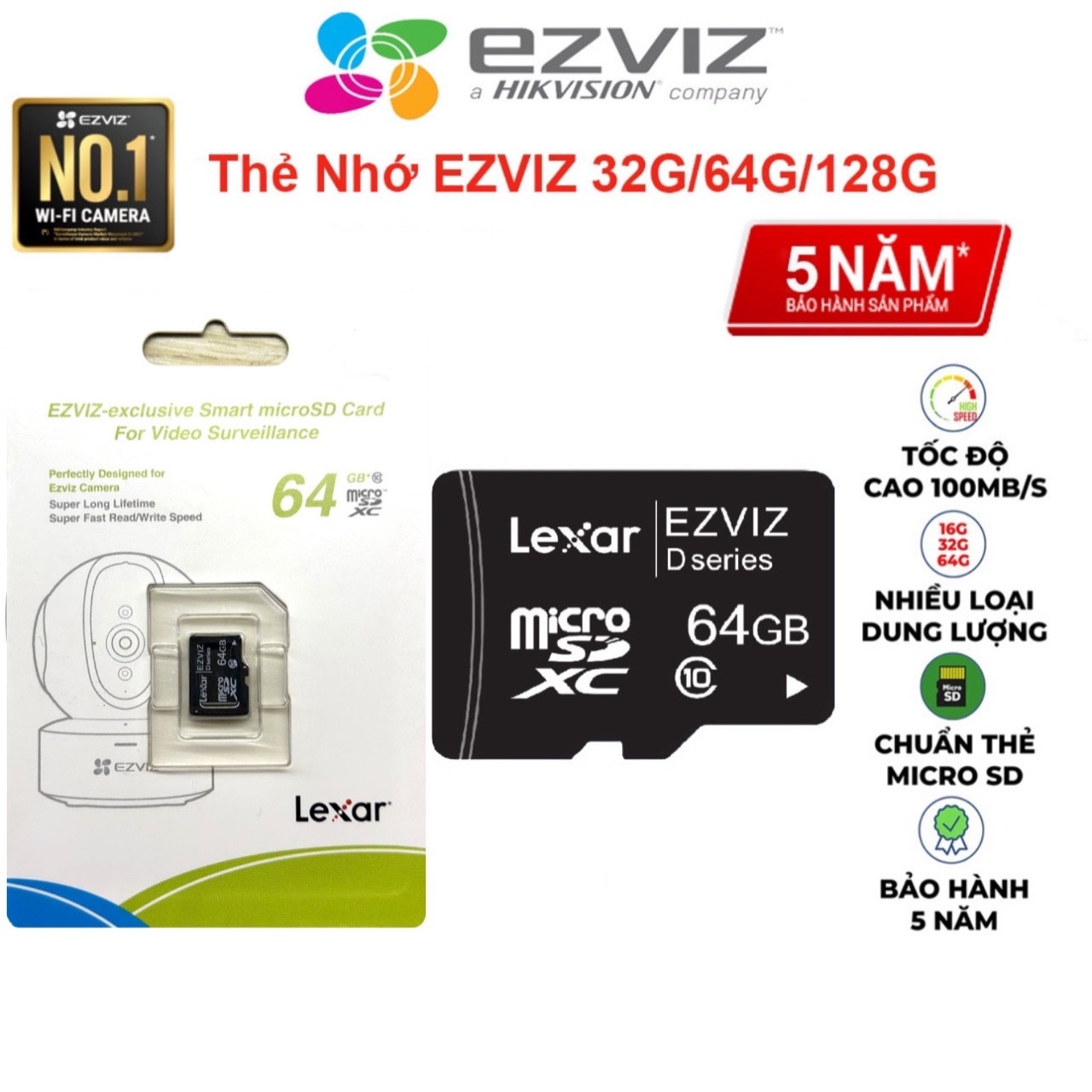 Thẻ nhớ 64GB EZVIZ Lexar