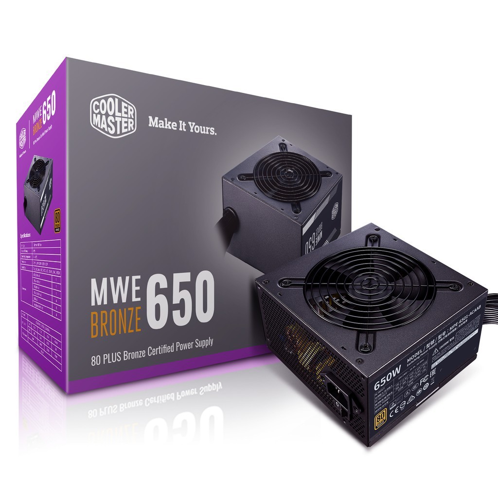 Nguồn Cooler Master MWE 650W Bronze V2 230v 80 Plus