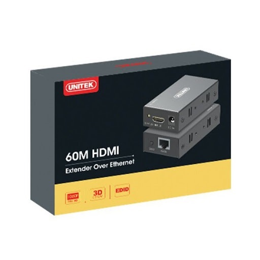 Bộ Nối dài HDMI bằng dây LAN 60M HD Extender Unitek V100A