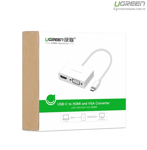 Cáp chuyển Type C ra HDMI/VGA Ungreen 30843