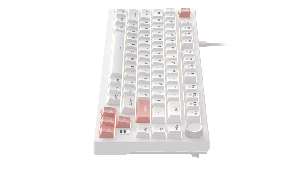 Bàn phím cơ Dare-U EK75 White (2Sides RGB Strips, Type-C), Dream(Liner) Switch