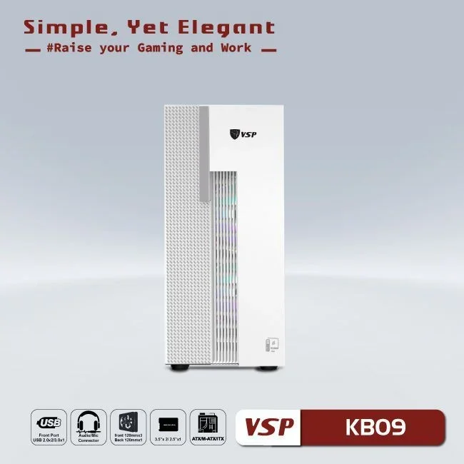 Case văn phòng VSP Esport Gaming KB09 - Trắng